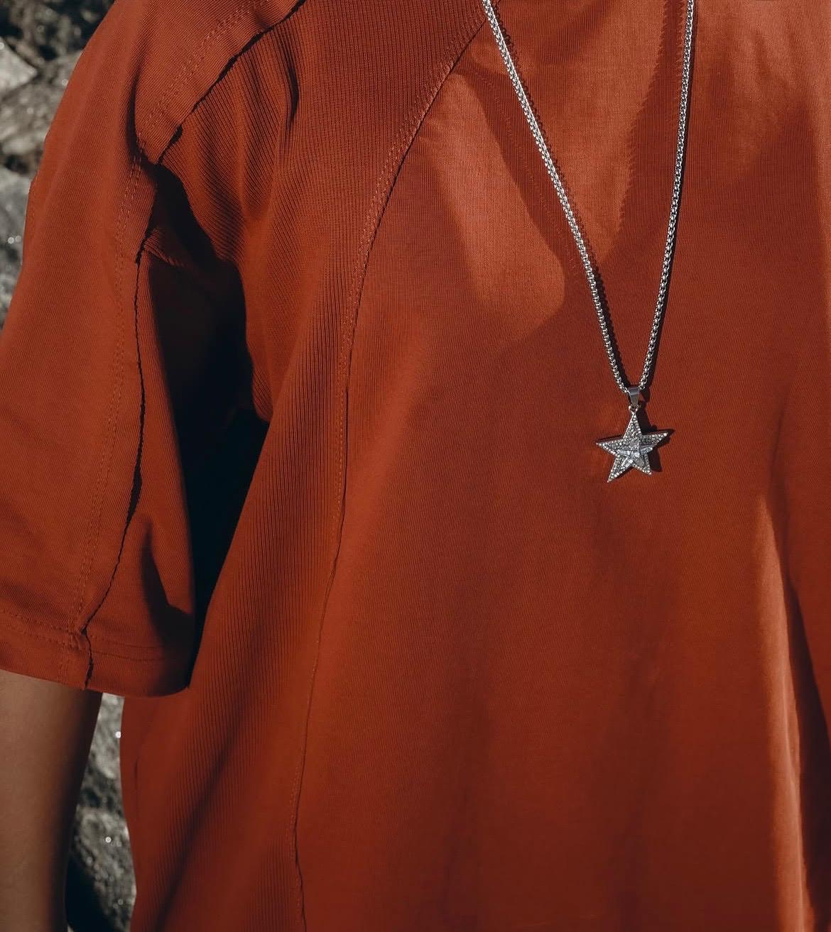 Burnt Orange Oversized Tee Slide 2